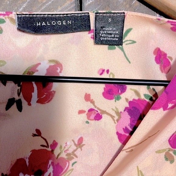 HALOGEN Babydoll Top Women Small Blush Floral Prairie Dainty Feminine Coquette - Picture 2 of 7